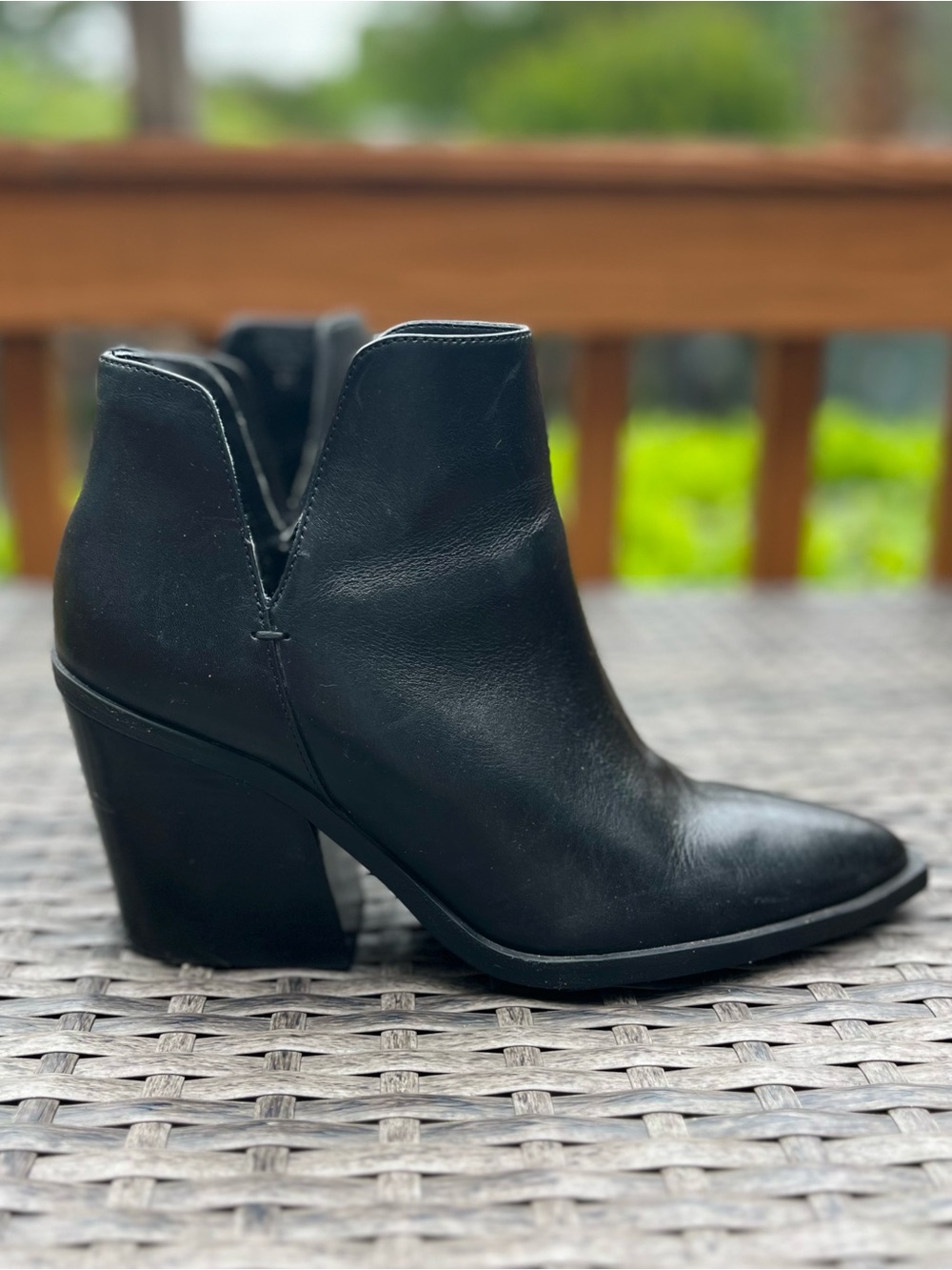 Gianni Bini Black Pointed Toe Ankle Booties